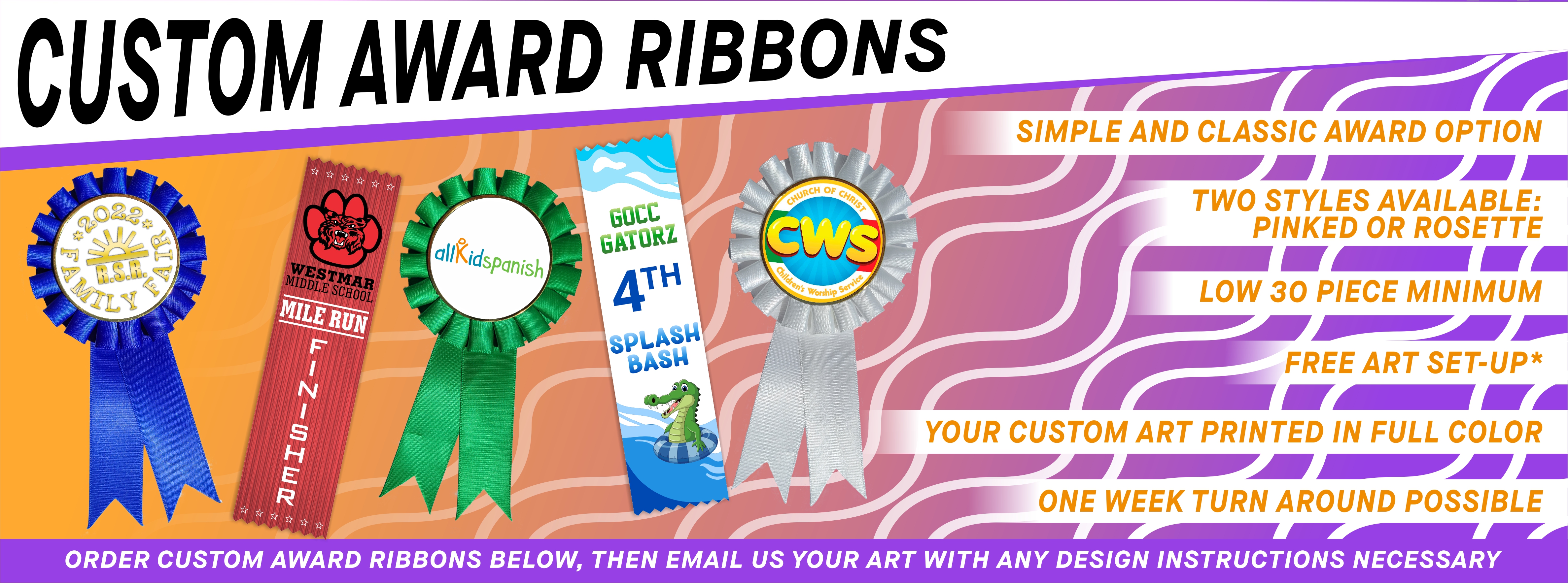Custom Award Ribbons
