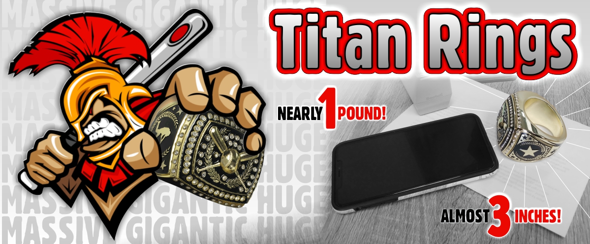 titan extra large massive championship rings