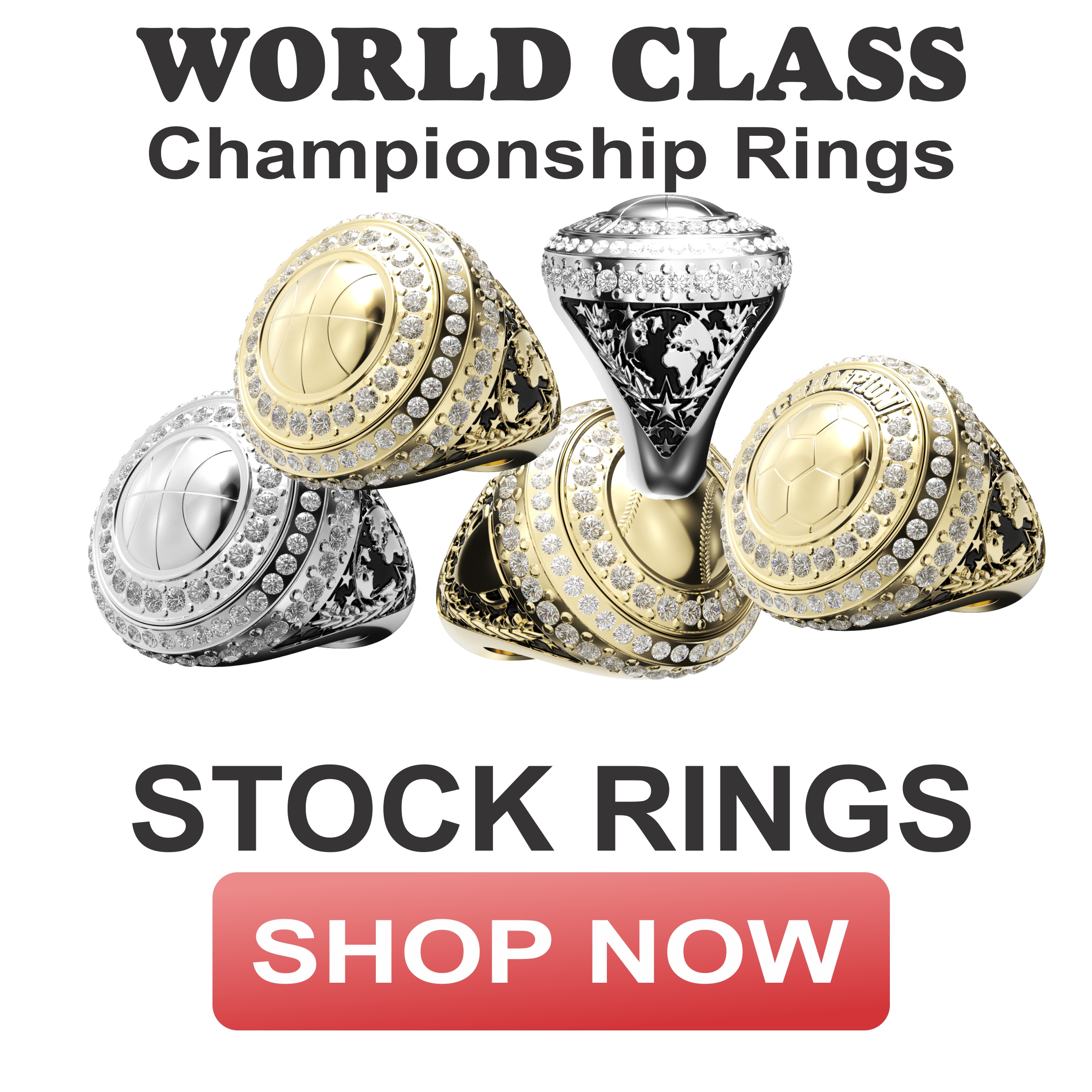 Championship Award Rings & Display Champion Rings