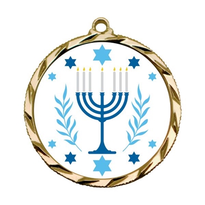 Hanukkah Menorah Insert Medal