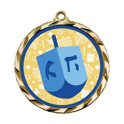 Hanukkah Dreidel 022A Insert Medal