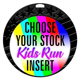 Kids Run Full Color Insert Medal