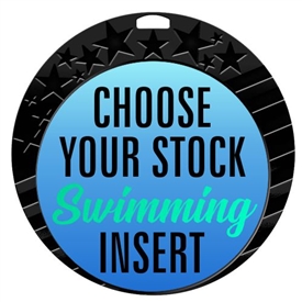 Swimming Full Color Insert Medal
