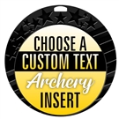 Archery Full Color Custom Text Insert Medal