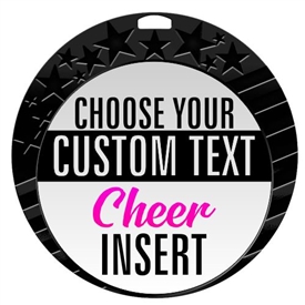 Cheer Full Color Custom Text Insert Medal