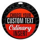 Culinary Full Color Custom Text Insert Medal