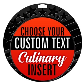 Culinary Full Color Custom Text Insert Medal
