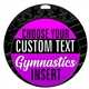 Gymnastics Full Color Custom Text Insert Medal