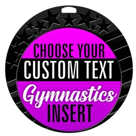 Gymnastics Full Color Custom Text Insert Medal