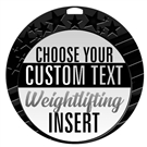 Weight Lifting Full Color Custom Text Insert Medal