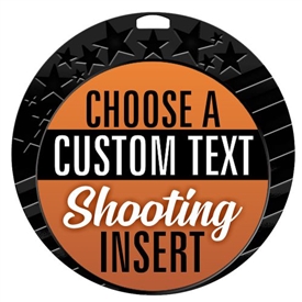 Shooting Full Color Custom Text Insert Medal