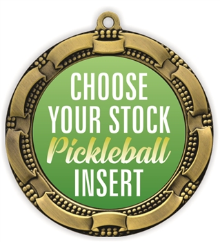 Pickleball Full Color Insert Medal