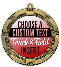 Customized Track Ribbons Ribbon Border Track and Field Medal, CUSTOM TEXT Inserts