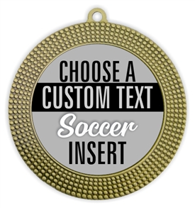 Soccer Full Color Custom Text Insert Medal