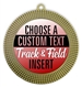 Track and Field Full Color Custom Text Insert Medal