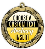 Archery Full Color Custom Text Insert Medal