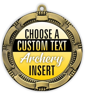 Archery Full Color Custom Text Insert Medal