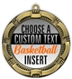 Basketball Full Color Custom Text Insert Medal