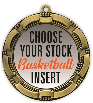 Basketball Full Color Insert Medal