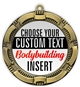 Female Body Building Full Color Custom Text Insert Medal