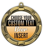Beer Full Color Custom Text Insert Medal