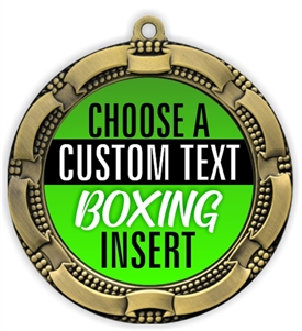 Boxing Full Color Custom Text Insert Medal