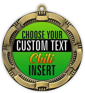 Chili Cook-off Full Color Custom Text Insert Medal