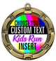 Kids Run Full Color Custom Text Insert Medal