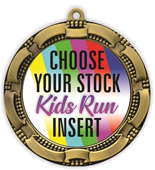 Kids Run Full Color Insert Medal