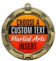 Martial Arts Full Color Custom Text Insert Medal