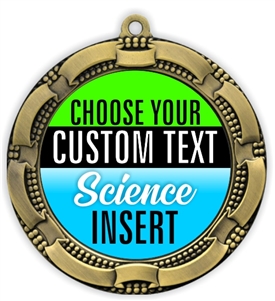 Science Full Color Custom Text Insert Medal