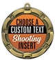Shooting Full Color Custom Text Insert Medal