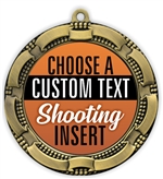 Shooting Full Color Custom Text Insert Medal