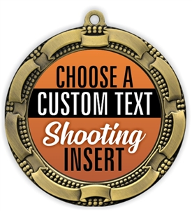 Shooting Full Color Custom Text Insert Medal