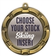 Skiing Full Color Insert Medal