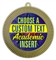 Academic Full Color Custom Text Insert Medal