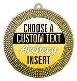 Archery Full Color Custom Text Insert Medal
