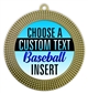 Baseball Full Color Custom Text Insert Medal