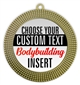 Female Body Building Full Color Custom Text Insert Medal