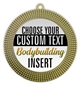 Male Body Building Full Color Custom Text Insert Medal