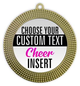 Cheer Full Color Custom Text Insert Medal