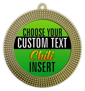 Chili Cook-off Full Color Custom Text Insert Medal