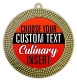 Culinary Full Color Custom Text Insert Medal