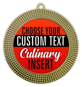 Culinary Full Color Custom Text Insert Medal
