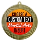 Martial Arts Full Color Custom Text Insert Medal