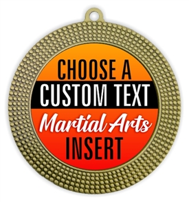 Martial Arts Full Color Custom Text Insert Medal