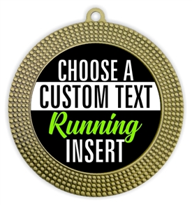 Running Full Color Custom Text Insert Medal