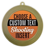 Shooting Full Color Custom Text Insert Medal