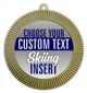 Skiing Full Color Custom Text Insert Medal