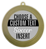 Soccer Full Color Custom Text Insert Medal
